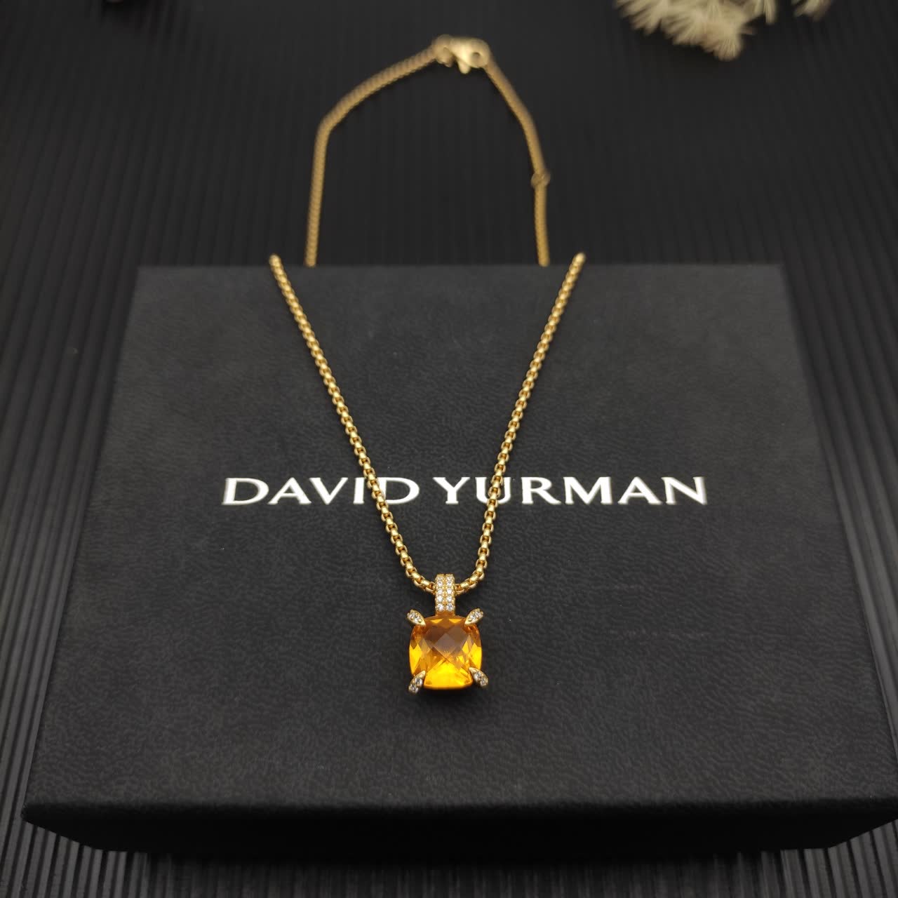 David Yurman Cable Collectibles™ Citrine and Diamond Albion Necklace